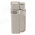 COHIBA H063B Fashionable Super Fire Windproof Butane Jet Flame Lighter - Silver