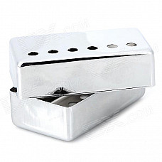 SYH-02 LP Electric Guitar Pickup Cover - White + Silver (Pair)