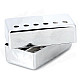 SYH-02 LP Electric Guitar Pickup Cover - White + Silver (Pair)