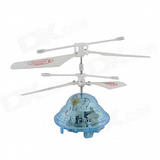 YZ-L Mini 2-CH LED Radio Control R/C Flying Saucer - White + Blue