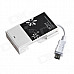 Micro USB 3-in-1 TF / SD Card Reader + 1-Port USB 2.0 HUB for OTG Cellphone - White (Max. 64GB)