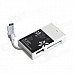 Micro USB 3-in-1 TF / SD Card Reader + 1-Port USB 2.0 HUB for OTG Cellphone - White (Max. 64GB)