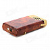 Rhinestone Fish Pattern Windproof Lighter w/ Green Light - Red + Brown