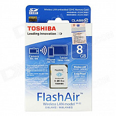 Toshiba FlashAir Wireless LAN W-02 SDHC Memory Card - White (8GB / Class10)