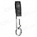 TY-26 PU Leather + Zinc Alloy Dual Rings Keychain - Black + Silver