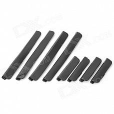 ABS + Rubber Car Door Bumper Strips w/ 3M Adhesive Tapes - Black