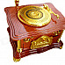 Retro Phonograph Music Box - Golden + Brown