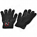 Bluetooth Handsfree Touch Control Keep Warm Gloves - Black