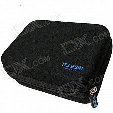 TELESIN Protective EVA Camera Storage Bag for Gopro Hero 4/3+ / HERO3 / HERO2 - Black