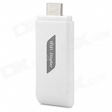 Miracast Wi-Fi Wireless Mirror Ipush Display Dongle - White