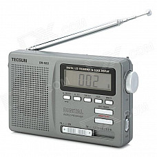 TECSUN DR-920 Digital FM AM MW SW Multiband Radio - Silver + Silver Grey