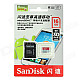 Sandisk Ultra MicroSDHC / TF Memory Card w/ TF to SD Card Adapter - Red + Grey (16GB / Class 10)