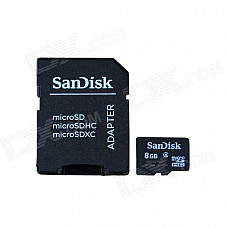 SanDisk Micro SDHC TF Card w/ SD Adapter (8GB / Class 4)