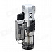 Windproof 4-mode Blue Flame Butane Lighter - Translucent Black + Silver