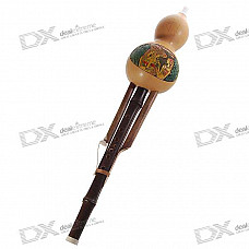 Handcrafted Bottle Gourd Bamboo Flute with Protective Case