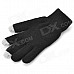 Hicall Call-receiving Bluetooth Magic Touch Screen Warm Gloves for Men - Black