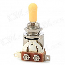 TZ20 3-way Zinc Alloy Toggle Switch Metal Tip for E-guitar - Silver + Brown