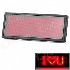 B1236TR Programmable Scrolling Red LED Name Message Advertising Tag Badge