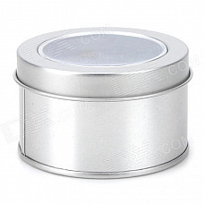 High Quality Cylindrical Iron Gift Box w/ Sponge - Silver