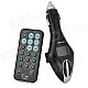 1.0" LCD Car MP3 Player w/ FM / TF / USB + Remote Control - Black + Silver