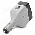 A109 75W 12~24V to 220V Car Cigarette Lighter Inverter w/ 1-Outlet Socket - Black + Grey