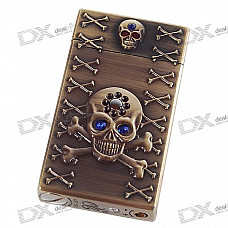 Skull Pattern Ignition Switch Style Windproof Butane Jet Torch Lighter