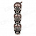 Stylish LED Eyes Skull Heads Pattern Gas Lighter - Red Copper (3 x LR621)