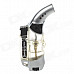 Daming Unique Jet Flame Strong Fire Windproof Lighter - Silvery White + Transparent