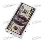 Dollar Shaped Windproof Butane Jet Torch Lighter with White Light + UV LED Flashlight