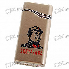 Chairman Mao Figure Pattern Windproof Butane Jet Torch Lighter with Music Effects