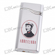 Chairman Mao Figure Pattern Windproof Butane Jet Torch Lighter with Music Effects