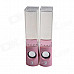 Dancing Water Speakers w/ RGB LED Light for Iphone / Ipad / PC / MP3 - Pink