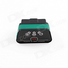 Super Mini iCar2 Vehicle Bluetooth OBD-II Code Diagnostic Tool / Clearer - Black + Green