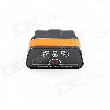 Super Mini iCar2 Vehicle Bluetooth OBD-II Code Diagnostic Tool / Clearer - Black + Orange