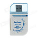 4-in-1 USB 2.0 Micro SD / TF / SD Card Reader - White + Blue (Max. 32GB)