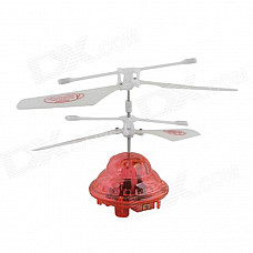 YZ-L Mini 2-CH LED IR Control R/C Flying Saucer - White + Red