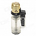 QIHAO Mini Portable Jet Flame Strong Fire Windproof Inflatable Lighter - Black + Golden