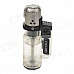 QIHAO Mini Portable Jet Flame Strong Fire Windproof Inflatable Lighter - Black + Silver