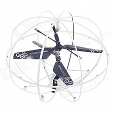 HappyCow Mini 3-CH IR Remote Control Helicopter Light UFO w/ Gyroscope - White + Black