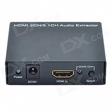 2-CH / 5.1-CH HDMI Audio Extractor - Black