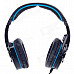 SADES SA-708 Stylish PC / Notebook Primary Gaming Headset w/ Microphone - Black + Blue (3.5mm Plug)