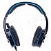 SADES SA-708 Stylish PC / Notebook Primary Gaming Headset w/ Microphone - Black + Blue (3.5mm Plug)