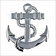3D "Anchor" Style Grill Decoration Emblem for Car Tuning - Silver