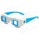 Side-by-Side Stereo 3D Glasses for Computer / TV / Projector - White + Light Blue