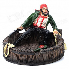 Mediterranean Pirate Style Resin Ashtray - Light Brown + Brown + Multi-Colored