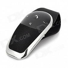 2.4GHz Bluetooth V4.0 Rechargeable Hands-Free Car Kit - Black + Silver