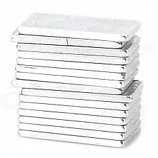 LSON 1.8 x 0.8 x 0.12cm Rectangular Magnets - Silver (15PCS)