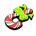 3.6 x 5.2cm Creative Christmas Crutches Style Fridge Magnet Sticker - Green + Red + White
