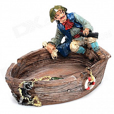 Mediterranean Pirate Style Resin Ashtray