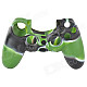 Protective Silicone Case for PS4 Controller - White + Green